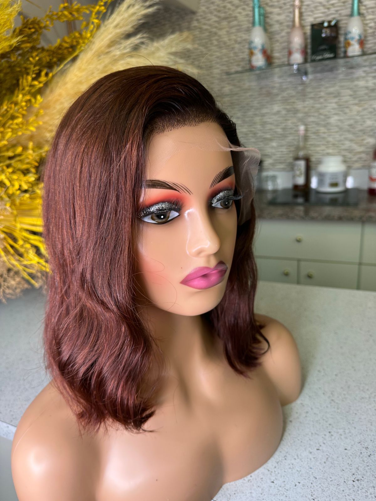 Shoulder Length Wavy Hair Full Frontal Closure