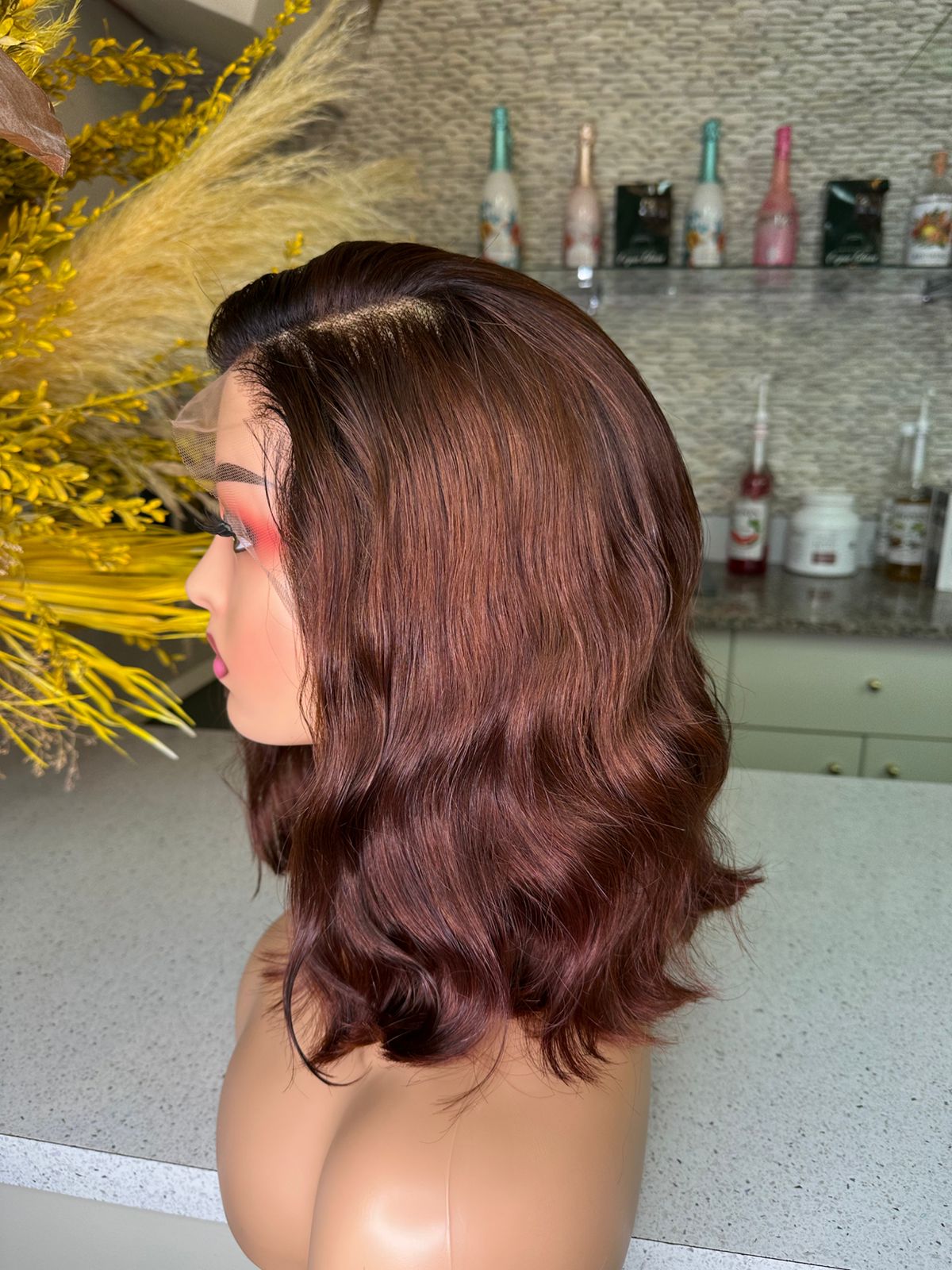 Shoulder Length Wavy Hair Full Frontal Closure