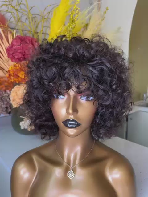 Curly Ringlet Wig Short Wig